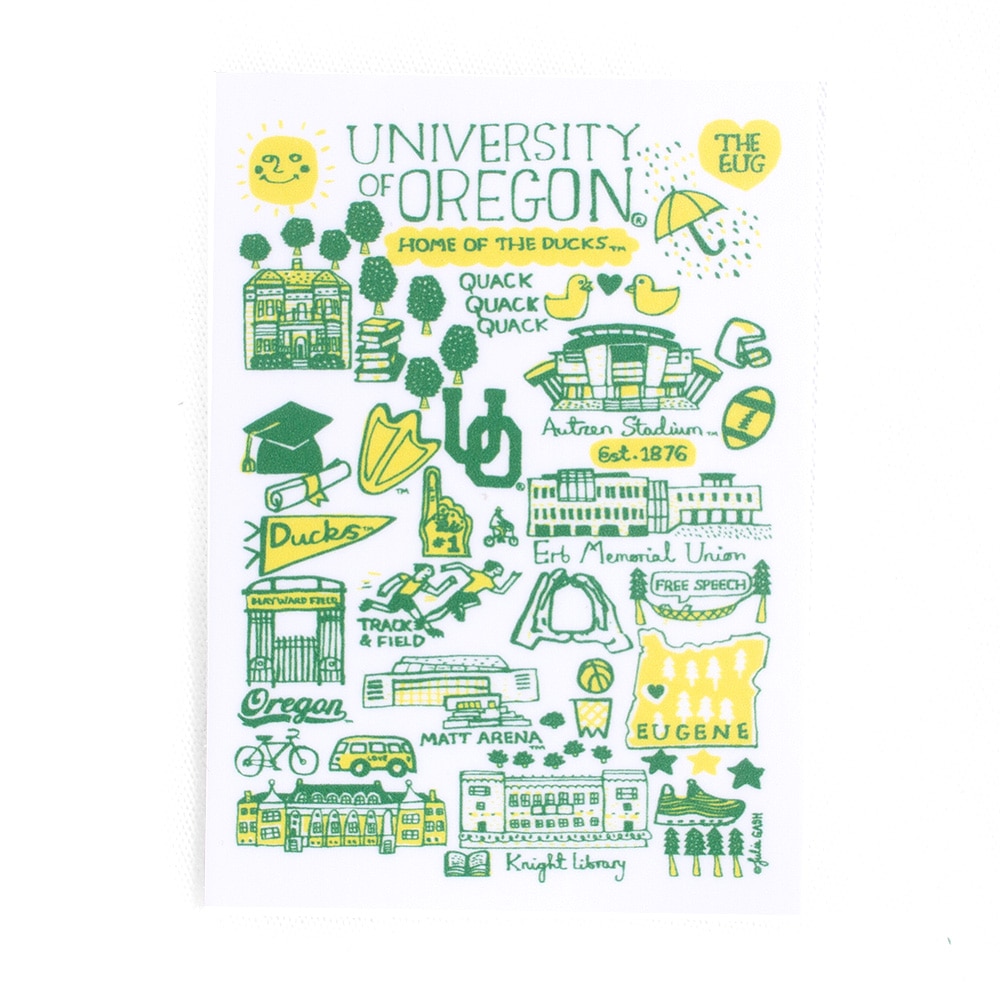 Interlocking UO, Neil, White, Stickers, Home & Auto, 2.5"x3.5", Vinyl, 833781